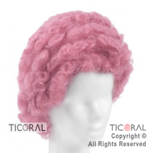 PELUCA PAYASO ROSA x 1